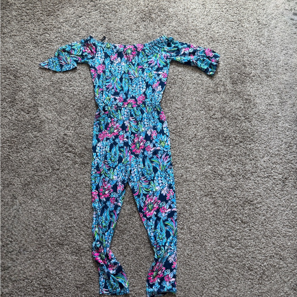 Lilly Pulitzer Floral Off-Shoulder Jumpsuit